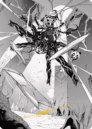 Kaito, Dancing Shadow Art Card (78/81) (Gold-Stamped Signature) (ASONE-078) [Art Series: Phyrexia: All Will Be One]