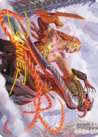 Tyvar's Stand Art Card (Gold-Stamped Signature) (ASONE-043) [Art Series: Phyrexia: All Will Be One]