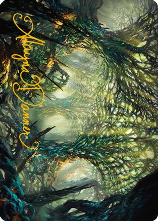 The Hunter Maze Art Card (Gold-Stamped Signature) (ASONE-060) [Art Series: Phyrexia: All Will Be One]