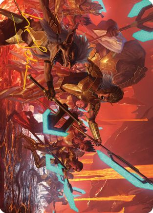 Roar of Resistance Art Card (Gold-Stamped Signature) (ASONE-034) [Art Series: Phyrexia: All Will Be One]
