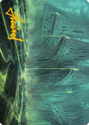 Swamp Art Card (Gold-Stamped Signature) (ASONE-063) [Art Series: Phyrexia: All Will Be One]