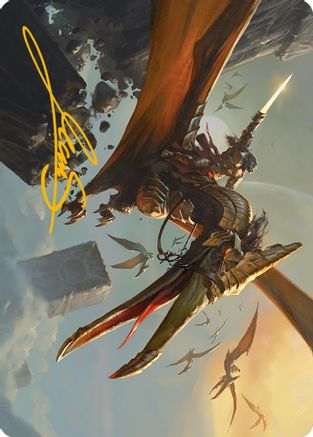 Skyhunter Strike Force Art Card (Gold-Stamped Signature) (ASONE-009) [Art Series: Phyrexia: All Will Be One]