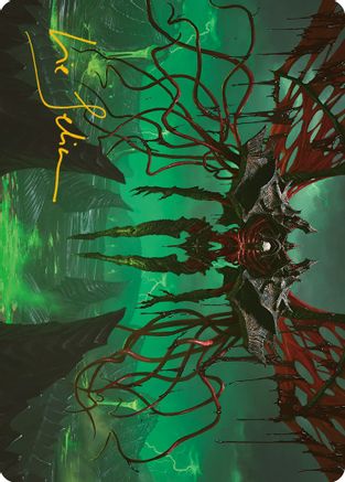 Archfiend of the Dross Art Card (Gold-Stamped Signature) (ASONE-018) [Art Series: Phyrexia: All Will Be One]