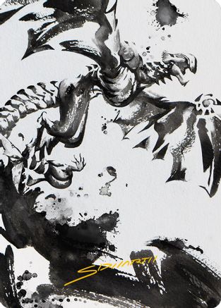Quicksilver Fisher Art Card (Gold-Stamped Signature) (ASONE-068) [Art Series: Phyrexia: All Will Be One]