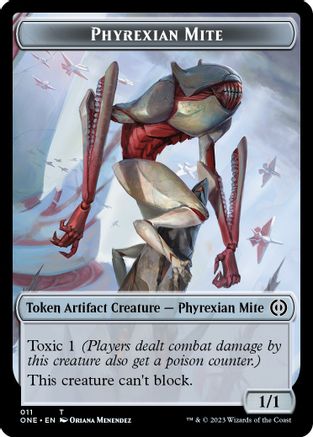 Phyrexian Mite (011) // Drone Double-sided Token [Phyrexia: All Will Be One] Foil