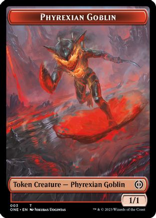 Phyrexian Goblin // Cat Double-Sided Token [Phyrexia: All Will Be One]