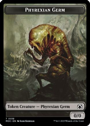 Phyrexian Germ // Myr Double-Sided Token (MOC-19 // 38) [Commander: March of the Machine]