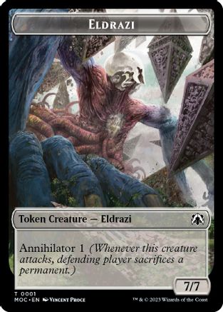 Eldrazi // Angel Double-sided Token (MOC-1 // 4) [Commander: March of the Machine]