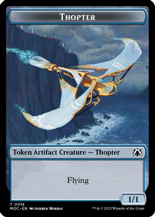 Thopter // Gold Double-sided Token (MOC-16 // 36) [Commander: March of the Machine]