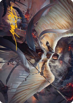 Serra Faithkeeper Art Card (Gold-Stamped Signature) (ASMOM-007) [Art Series: March of the Machine]