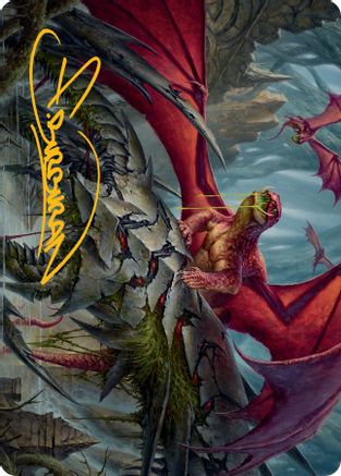Hoarding Broodlord Art Card (Gold-Stamped Signature) (ASMOM-023) [Art Series: March of the Machine]
