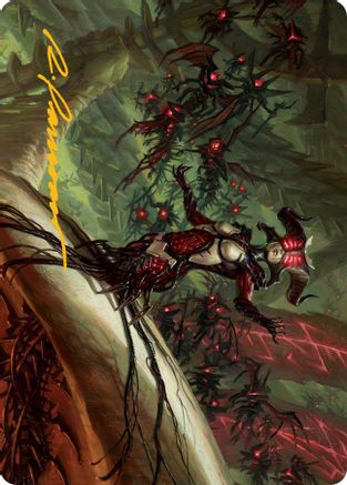 Sheoldred Art Card (Gold-Stamped Signature) (ASMOM-028) [Art Series: March of the Machine]