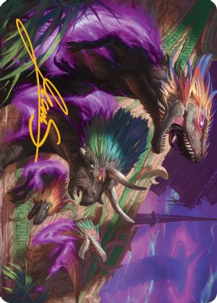 Burning Sun's Fury Art Card (Gold-Stamped Signature) (ASMOM-029) [Art Series: March of the Machine]