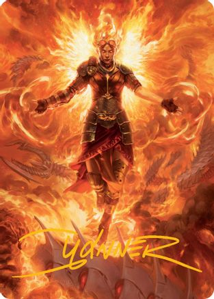 Chandra, Hope's Beacon Art Card (Gold-Stamped Signature) (ASMOM-030) [Art Series: March of the Machine]