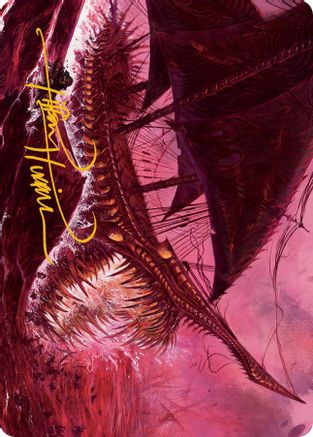 Marauding Dreadship Art Card (Gold-Stamped Signature) (ASMOM-036) [Art Series: March of the Machine]