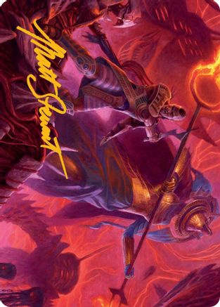 Djeru and Hazoret Art Card (Gold-Stamped Signature) (ASMOM-044) [Art Series: March of the Machine]