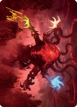 Omnath, Locus of All Art Card (51/81) (Gold-Stamped Signature) (ASMOM-051) [Art Series: March of the Machine]
