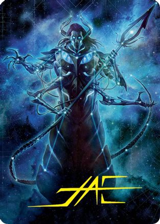 Heliod, the Warped Eclipse Art Card (Gold-Stamped Signature) (ASMOM-060) [Art Series: March of the Machine]