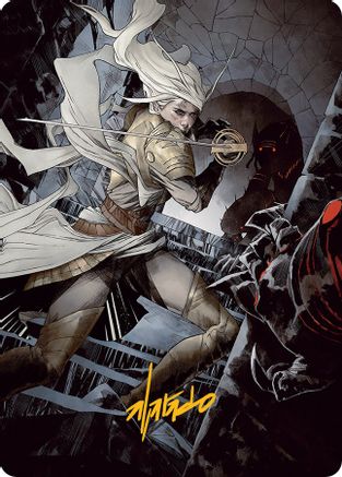 Thalia, Guardian of Thraben Art Card (Gold-Stamped Signature) (ASMOM-067) [Art Series: March of the Machine]