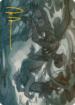 Emry, Lurker of the Loch Art Card (Gold-Stamped Signature) (ASMOM-069) [Art Series: March of the Machine]