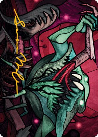 Yargle, Glutton of Urborg Art Card (Gold-Stamped Signature) (ASMOM-072) [Art Series: March of the Machine]