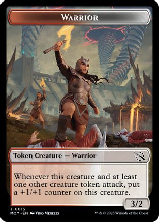 Warrior // Vampire Double-Sided Token (MOM-15 // 3) [March of the Machine] Foil