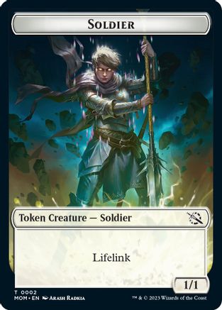 Soldier // Knight Double-Sided Token (MOM-2 // 10) [March of the Machine] Foil