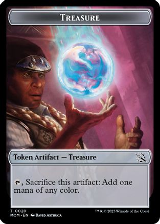 Treasure (0020) // Knight Double-Sided Token (MOM-20 // 10) [March of the Machine] Foil
