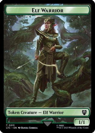 Elf Warrior // Insect Double-Sided Token (LTC-11 // 12) [Commander: The Lord of the Rings: Tales of Middle-earth]