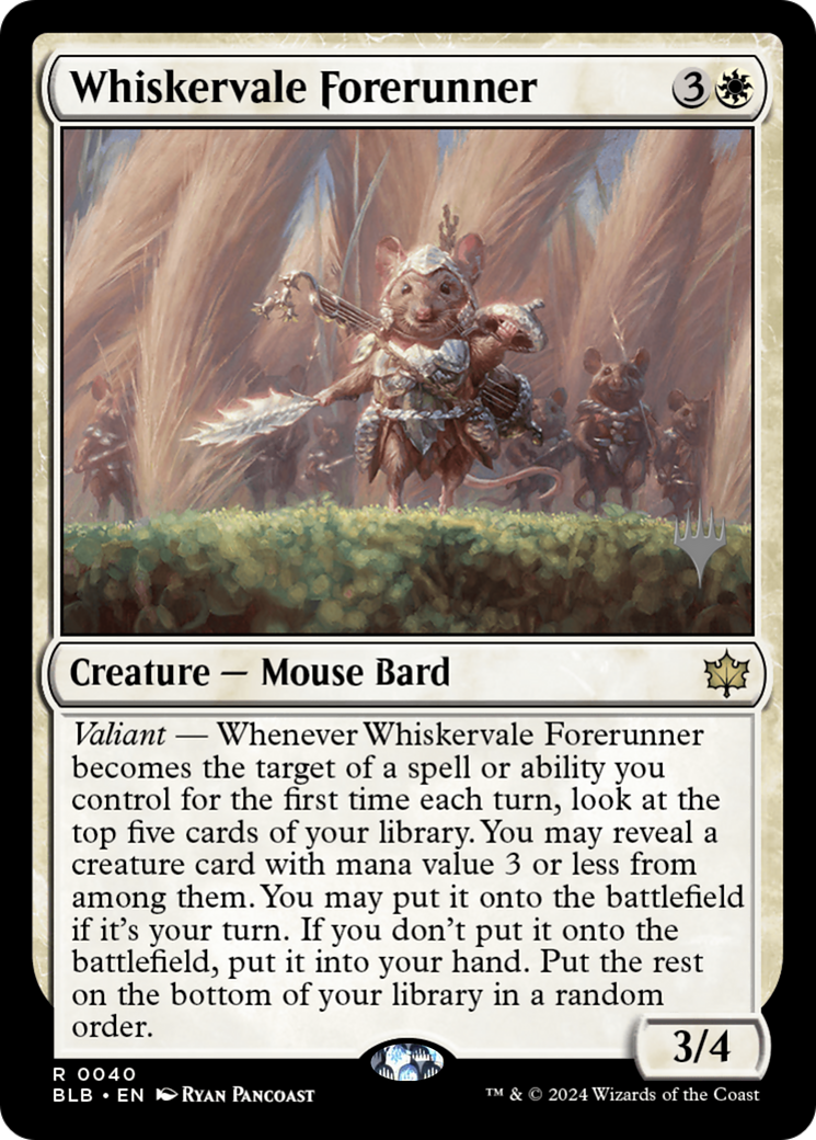 Whiskervale Forerunner (PPBLB-040) [Promo Pack: Bloomburrow Promos] Foil