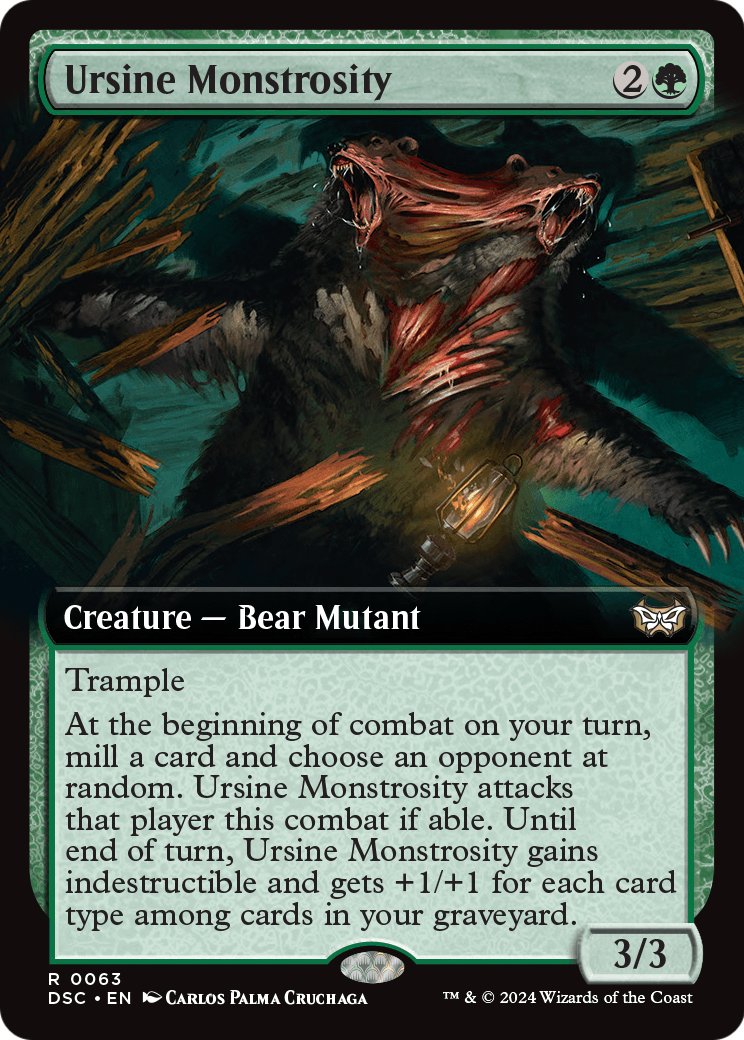 Ursine Monstrosity (Extended Art) (DSC-063) [Duskmourn: House of Horror Commander]
