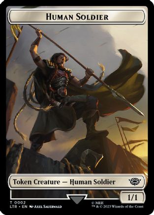 Human Soldier (0002) // Food (0010) Double-Sided Token (LTR-2 // 10) [The Lord of the Rings: Tales of Middle-earth] Foil
