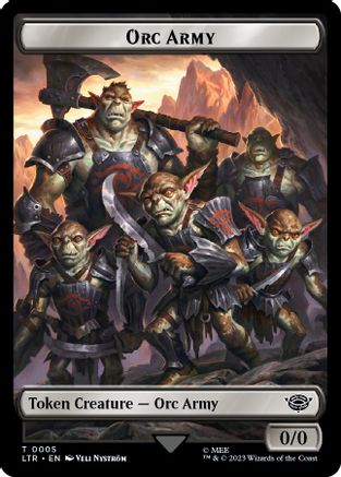 Orc Army (0005) // Food (0011) Double-Sided Token (LTR-5 // 11) [The Lord of the Rings: Tales of Middle-earth] Foil