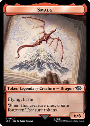 Smaug // Food (0010) Double-Sided Token (LTR-7 // 10) [The Lord of the Rings: Tales of Middle-earth] Foil