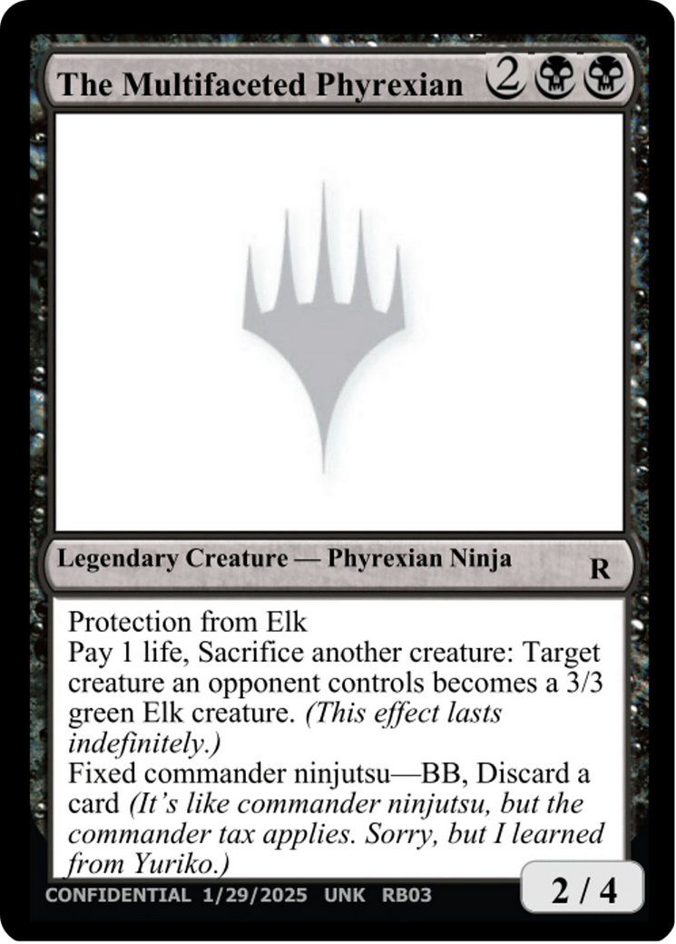 The Multifaceted Phyrexian (UNK-RB03) [Un-Known Event Playtest Cards]