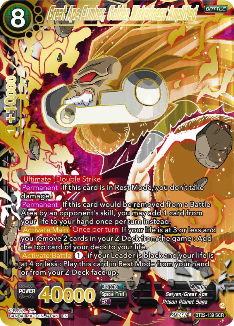 Great Ape Cumber, Golden Wickedness Amplified (BT22-139) [Critical Blow]