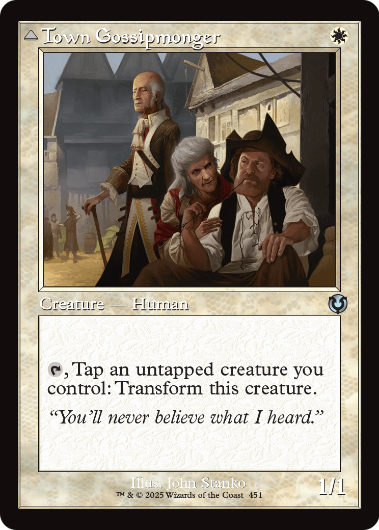 Town Gossipmonger (Retro Frame) (INR-451) [Innistrad Remastered] Foil