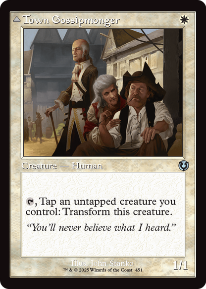 Town Gossipmonger (Retro Frame) (INR-451) [Innistrad Remastered] Foil