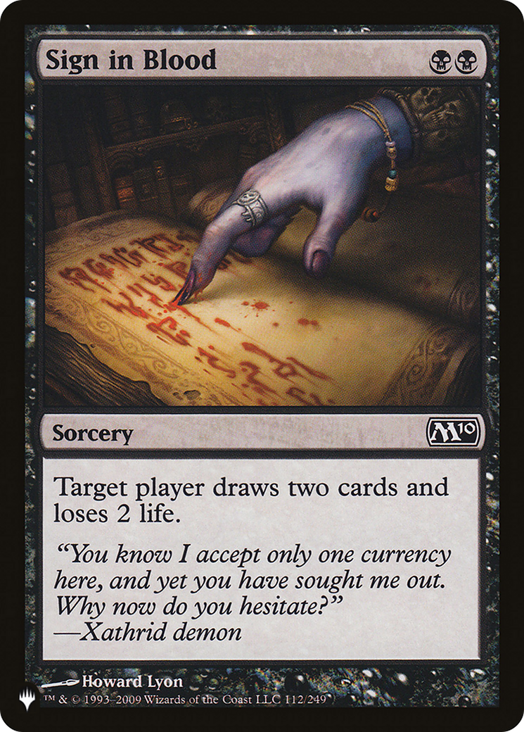 Sign in Blood (M10) (LIST-112/249) [The List]