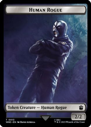Human Rogue // Beast Double-Sided Token (WHO-13 // 17) [Universes Beyond: Doctor Who] Foil