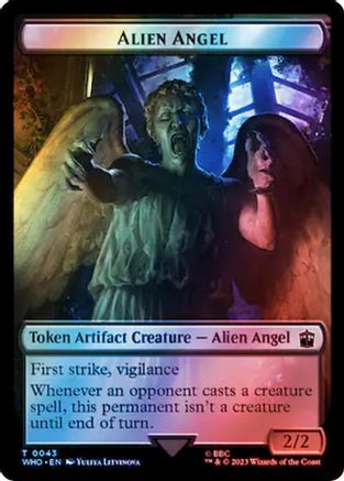Alien Angel // Treasure (0063) Double-Sided Token (Surge Foil) (WHO-43 // 63) [Universes Beyond: Doctor Who] Foil