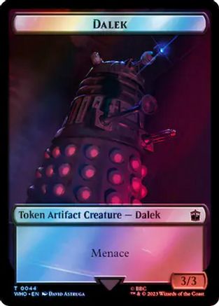 Dalek // Beast Double-Sided Token (Surge Foil) (WHO-44 // 49) [Universes Beyond: Doctor Who] Foil