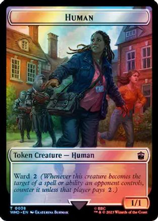 Human (0038) // Food (0058) Double-Sided Token (Surge Foil) (WHO-38 // 58) [Universes Beyond: Doctor Who] Foil