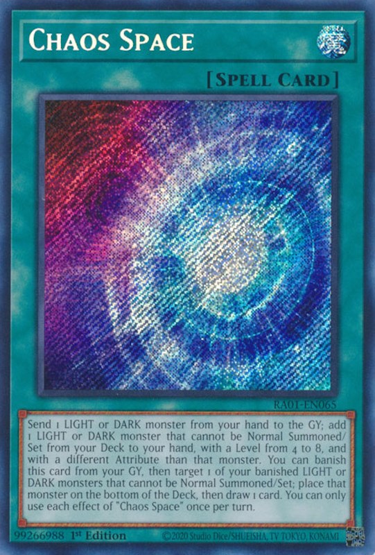 Chaos Space [RA01-EN065] Secret Rare