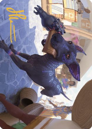 Mischievous Pup Art Card (Gold-Stamped Signature) (ASLCI-003) [Art Series: The Lost Caverns of Ixalan]