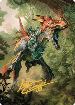 Dinosaur Token Art Card (Gold-Stamped Signature) (ASLCI-067) [Art Series: The Lost Caverns of Ixalan]
