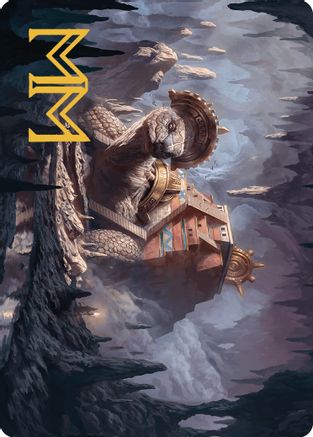 Bedrock Tortoise Art Card (Gold-Stamped Signature) (ASLCI-023) [Art Series: The Lost Caverns of Ixalan]