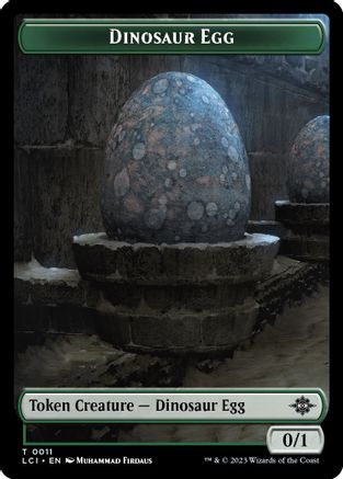 Dinosaur Egg // Dinosaur (0010) Double-Sided Token (LCI-11 // 10) [The Lost Caverns of Ixalan]