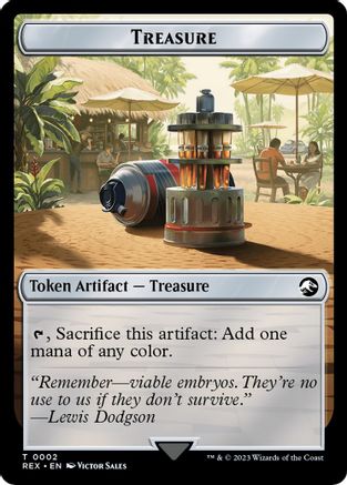 Treasure (0002) // Golem Double-Sided Token (REX-2 // 13) [Universes Beyond: Jurassic World Collection] Foil