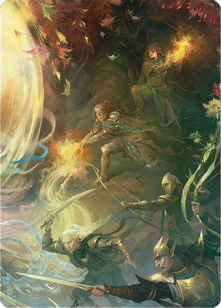 Rally the Galadhrim Art Card (ASLTR-009) [Art Series: Universes Beyond: The Lord of the Rings: Tales of Middle-earth]